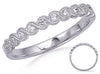 .11CT DIAMOND 14KT WHITE GOLD 3D MULTI WAVE INFINITY DOUBLE MILGRAIN LOVE RING