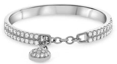 ESTATE .14CT DIAMOND 14KT WHITE GOLD 3D CLASSIC TWO ROW LOVE KNOT FUN RING