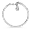 ESTATE .14CT DIAMOND 14KT WHITE GOLD 3D CLASSIC TWO ROW LOVE KNOT FUN RING
