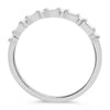 .18CT DIAMOND 14KT WHITE GOLD 3D ROUND & BAGUETTE SEMI ETERNITY ANNIVERSARY RING