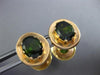 ANTIQUE LARGE 8.0CT AAA GREEN TOURMALINE 14KT ROSE GOLD 3D OVAL MENS CUFFLINKS