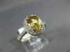 1.41CT DIAMOND & AAA YELLOW TOPAZ 14KT WHITE GOLD 3D OVAL HALO ENGAGEMENT RING