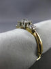 ANTIQUE .70CT OLD MINE DIAMOND 14KT TWO TONE GOLD 3 STONE ENGAGEMENT RING #21619