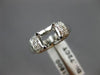 ESTATE .72CT DIAMOND 18K WHITE GOLD 3D V SHAPE SEMI MOUNT ENGAGEMENT RING #15731