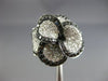 EXTRA LARGE 2.93CT WHITE & BLACK DIAMOND 18K WHITE GOLD MULTI LEAF FLOWER RING