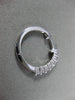 ESTATE .50CT ROUND CUT DIAMOND 14KT WHITE GOLD CLASSIC 6 STONE HUGGIE EARRINGS