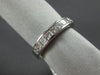 ESTATE WIDE 1.08CT PRINCESS DIAMOND PLATINUM 3D 9 STONE ANNIVERSARY RING #19558