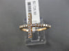 ESTATE .28CT ROUND DIAMOND 18KT ROSE GOLD 3D CLASSIC FAITH SIDEWAYS CROSS RING