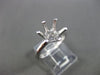 ESTATE 14KT WHITE GOLD 3D 6 PRONG CLASSIC SEMI MOUNT ENGAGEMENT RING #24577
