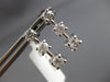 ESTATE .50CT DIAMOND 14K WHITE GOLD PAST PRESENT FUTURE JOURNEY HANGING EARRINGS