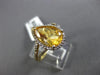 ESTATE 2.91CT DIAMOND & AAA CITRINE 14KT YELLOW GOLD PEAR SHAPED ENGAGEMENT RING