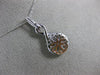 ESTATE .60CT WHITE & FANCY YELLOW DIAMOND 14K TWO TONE GOLD 3D TEAR DROP PENDANT