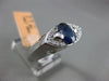 ESTATE 1.67CT DIAMOND & AAA OVAL SAPPHIRE 14KT WHITE GOLD MULTI HEART LOVE RING