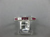ESTATE .54CT DIAMOND & AAA RUBY 14K WHITE GOLD CLASSIC MILGRAIN ANNIVERSARY RING