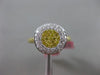 ESTATE WIDE .58CT WHITE & YELLOW DIAMOND 18KT TWO TONE GOLD CIRCULAR HEART RING