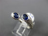 ESTATE 1.72CT DIAMOND & AAA OVAL SAPPHIRE 18KT WHITE GOLD CRISS CROSS LOVE RING