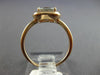 ESTATE 1.44CT DIAMOND & AAA AQUAMARINE 14KT ROSE GOLD 3D SQUARE ENGAGEMENT RING