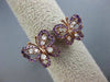 ESTATE WIDE .70CT DIAMOND & AAA AMETHYST 14KT ROSE GOLD 3D DOUBLE BUTTERFLY RING