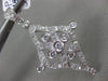 ESTATE LARGE 1.05CT DIAMOND 18KT WHITE GOLD 3D FILIGREE ETOILE FLOATING PENDANT