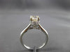 ESTATE .92CT DIAMOND 14KT WHITE GOLD 3D SOLITAIRE HALO CLASSIC ENGAGEMENT RING