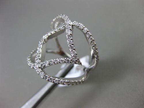 ESTATE LARGE .65CT DIAMOND 14KT WHITE GOLD 3D INFINITY DIAMOND SHAPE FUN RING