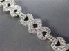 ANTIQUE WIDE 2.97CT DIAMOND 14KT WHITE GOLD 3D INFINITY TENNIS BRACELET #21888