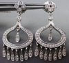 ESTATE LARGE 1.75CT DIAMOND 18K WHITE GOLD ETOILE DREAM CATCHER HANGING EARRING