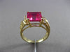 ANTIQUE 2.60CT DIAMOND & RUBELLITE 14KT YELLOW GOLD 3D FILIGREE FUN RING #23930