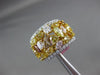 ESTATE LARGE 4.56CT MULTI COLOR DIAMOND 18KT WHITE & ROSE GOLD ANNIVERSARY RING
