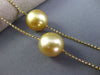 ESTATE 14KT YELLOW GOLD MULTI GEM & GOLDEN SOUTH SEA PEARL BY THE YARD NECKLACE