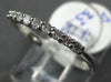 ESTATE .29CT DIAMOND 14KT WHITE GOLD 3D NINE STONE SHARE PRONG ANNIVERSARY RING