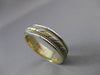 ESTATE 14KT WHITE & YELLOW GOLD HANDCRAFTED ROPE WEDDING BAND RING 7mm #23216