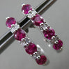 ESTATE 1.26CT DIAMOND & RUBY 18KT WHITE GOLD 3D CLASSIC UMBRELLA EARRINGS E/F