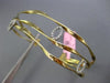 ESTATE .47CT DIAMOND 14KT YELLOW GOLD 3D OPEN MULTI ROW FLEXIBLE BANGLE BRACELET