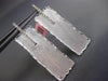LARGE .35CT DIAMOND 14KT WHITE GOLD 3D MATTE & SHINY HAMMERED HANGING EARRINGS