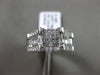 ESTATE WIDE 1CT PRINCESS CUT DIAMOND 14K WHITE GOLD 3D INVISIBLE ENGAGEMENT RING