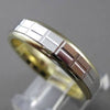 ESTATE 14KT TWO TONE GOLD 3D DIAMOND CUT WEDDING ANNIVERSARY RING 5mm #23558
