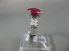 ESTATE 2.61CT DIAMOND & AAA RUBY 14KT WHITE GOLD CLASSIC ENGAGEMENT RING #26287
