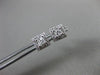 ESTATE .31CT DIAMOND PRINCESS CUT 14K WHITE GOLD 3D SOLITAIRE HALO STUD EARRINGS