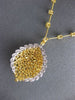 ESTATE EXTRA LARGE 26.99CT WHITE & FANCY YELLOW DIAMOND 18K 2 TONE GOLD NECKLACE
