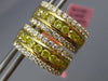 ESTATE WIDE 1.53CT WHITE & FANCY YELLOW DIAMOND 18KT YELLOW GOLD HUGGIE EARRINGS