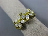 ANTIQUE WIDE .94CT MARQUISE & ROUND DIAMOND 18KT YELLOW GOLD  FLORAL RING #1908