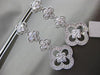 ESTATE LARGE 2.82CT DIAMOND 14K WHITE GOLD JOURNEY MULTI FLOWER HANGING EARRINGS