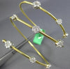 ESTATE LARGE 1.69CT DIAMOND 18K TWO TONE GOLD 3D FLOWER FLEXIBLE BANGLE BRACELET