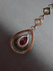 ESTATE 4.30CT DIAMOND & AAA RUBY 14KT WHITE GOLD 3D CHANDELIER EARRINGS #24574