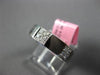 ESTATE .22CT DIAMOND 18KT WHITE GOLD 3D CLASSIC 5mm SQUARE PAVE ANNIVERSARY RING