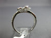 ESTATE WIDE 1.06CT DIAMOND 18K WHITE GOLD MULTI FLOWER WEDDING ANNIVERSARY RING