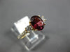 ESTATE 2.0CT DIAMOND & AAA OVAL CUT RHODOLITE 14K YELLOW GOLD 3D ENGAGEMENT RING