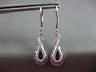 ESTATE .25CT DIAMOND 14KT WHITE GOLD 3D INFINITY LOVE KNOT LEVERBACK EARRINGS