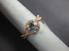 ESTATE 1.05CT DIAMOND & AAA AQUAMARINE 14KT ROSE GOLD INFINITY ENGAGEMENT RING
